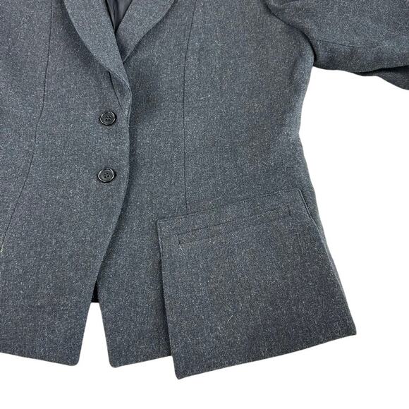 Armani Collezioni Gray Wool Blend Offset Pocket 12 Blazer Minimalist MSRP $854 - Picture 3 of 9